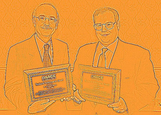 2004 NACE International Distinguished Technical Achievement Award winners, from the left: Winston Revie, Gordon Holcomb