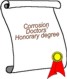 Honorary degree in corrosion engineering