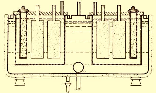 Griesheim non-percolating chlor-alkali diaphragm cell of the nineteen century